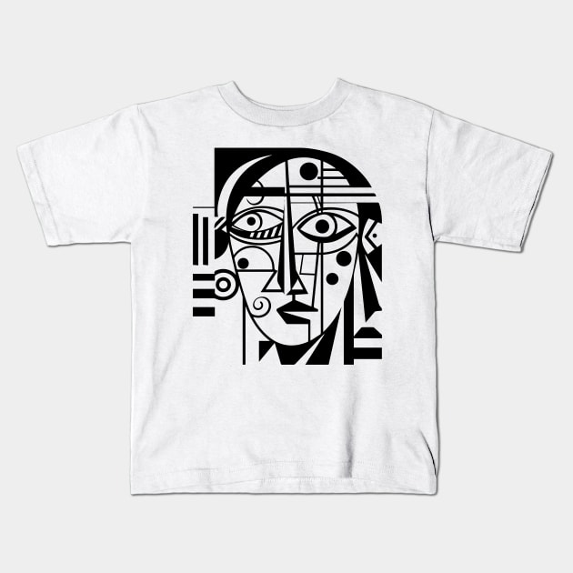 Cubist Woman Kids T-Shirt by n23tees